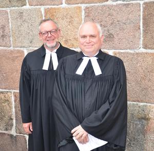 Kreispfarrer Scheuer und Pastor Walter